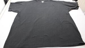 Lot of 2 Style Wear Mens 4XL Black T-Shirts Heavyweight Cotton Blank Crewneck